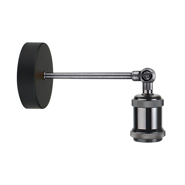 Retro Vintage Wall Light - Gunmetal Black - ES